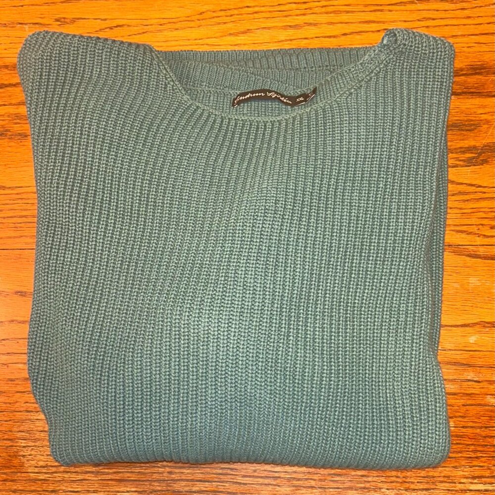 Gudrun Sjoden Turquoise Cotton Sweater XXL